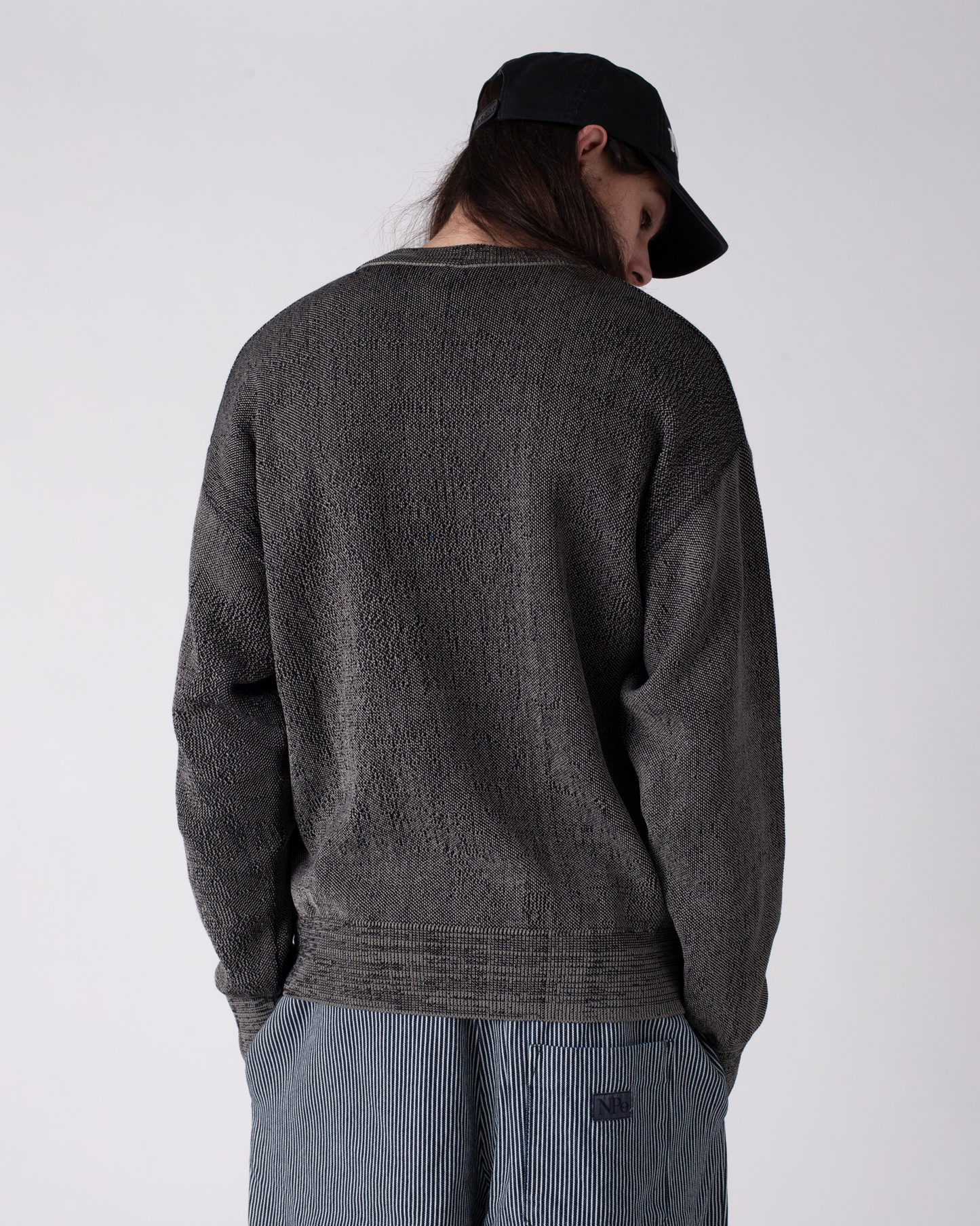 No Problemo Glitch Knit Crew Neck - Black