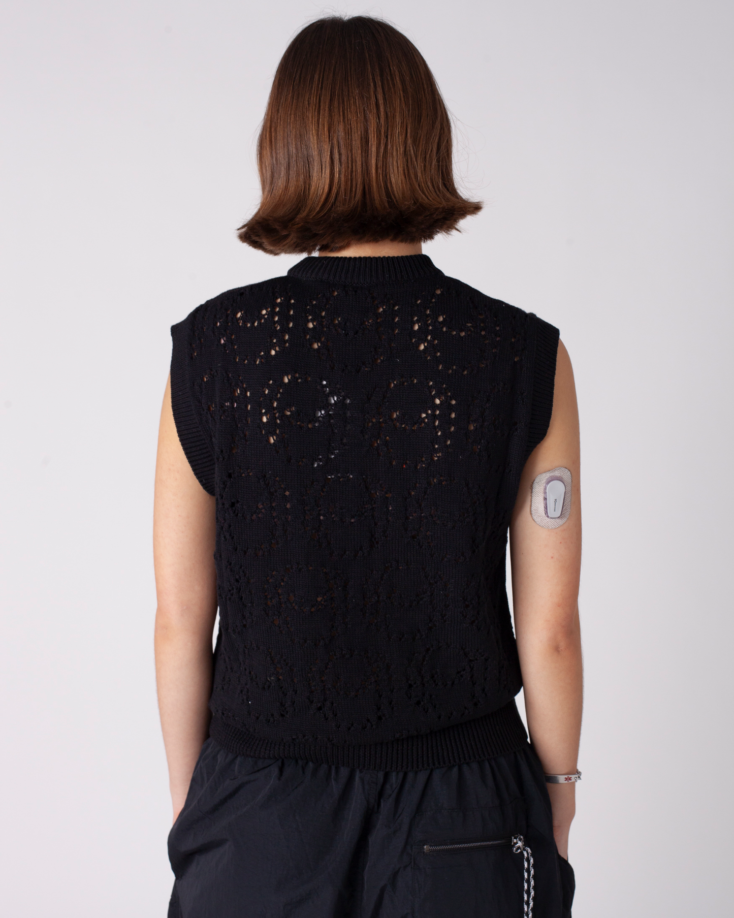 No Problemo Alien-O Lace Vest - Black